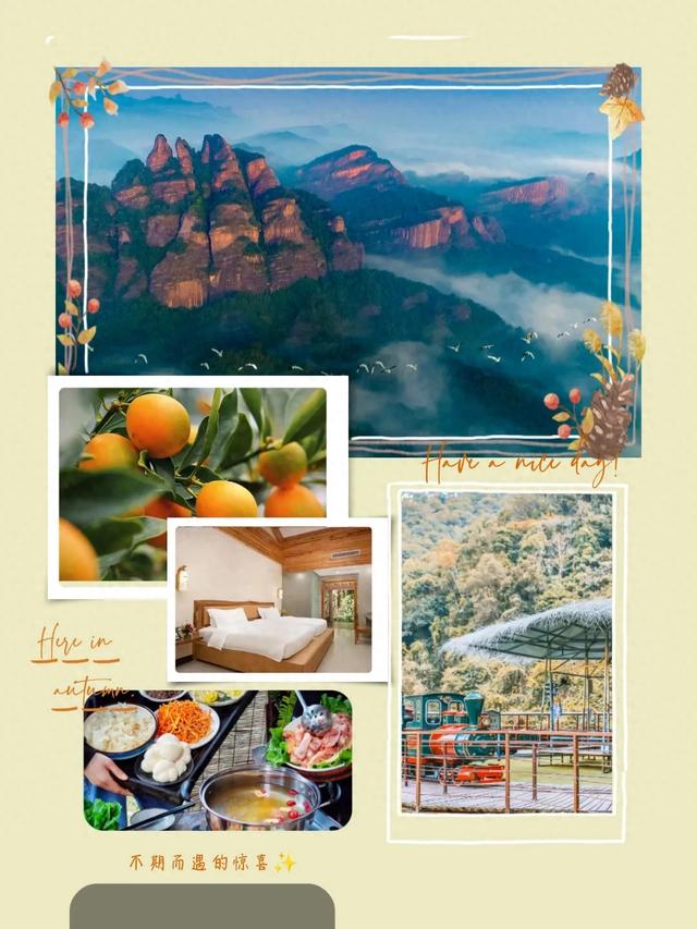 在韶关仁化，秋天可以过成诗！一起来看云海日出摘金桔，品菌菇火锅住森林民宿……