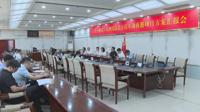 祁阳市召开《江上摩崖》大型沉浸式江崖互动夜游项目方案汇报会