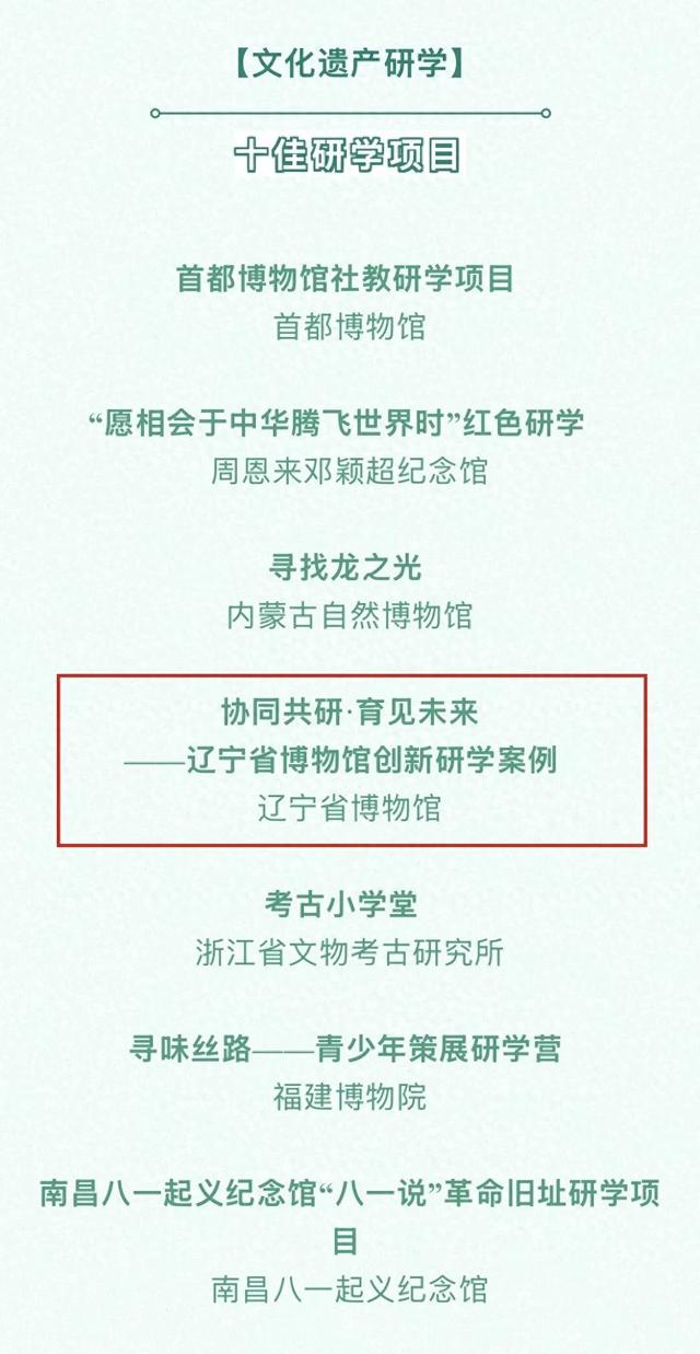 详细阅读:辽博一案例入选全国文化遗产研学十佳项目 辽博一案例入选全国文化遗产研学十佳项目