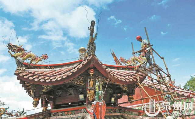为了守护游客和建筑安全 仙公山新增避雷设施