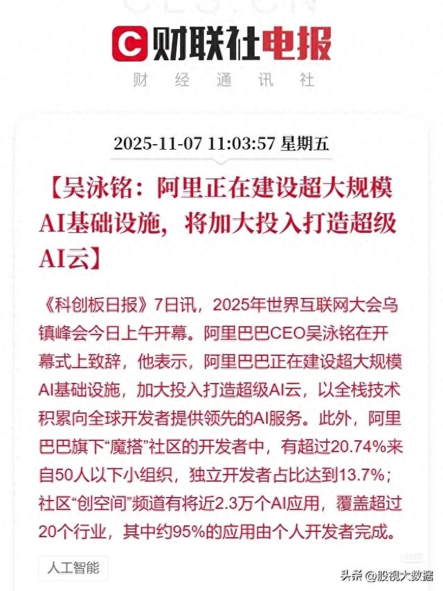 重磅消息!阿里砸钱搞超级AI云,相关产业链受益公司有哪些?