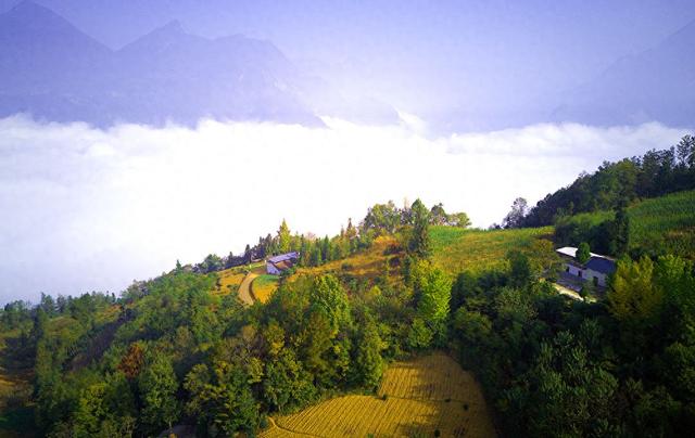 巴东：雾漫石喊山，深秋美如画