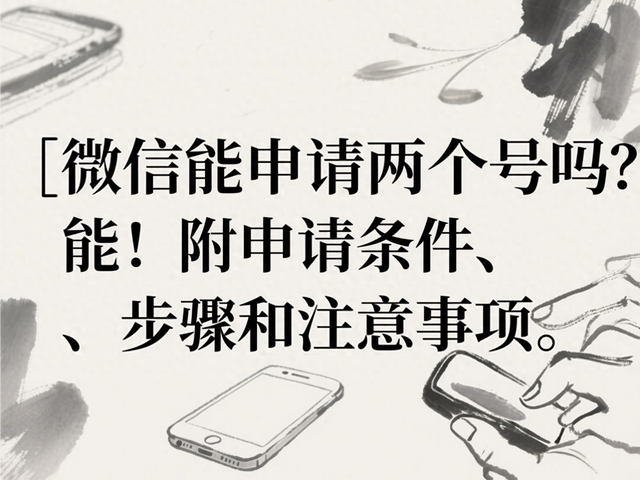 怎样在手机上申请第二个微信号（微信能申请两个号吗能附申请条件步骤和注意事项）