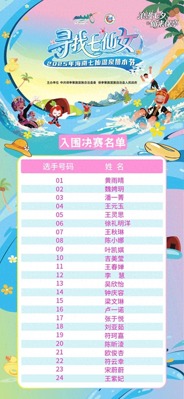 24强诞生！“寻找七仙女”决赛名单揭晓→