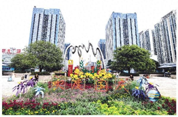 桂林20万盆鲜花扮城迎客来