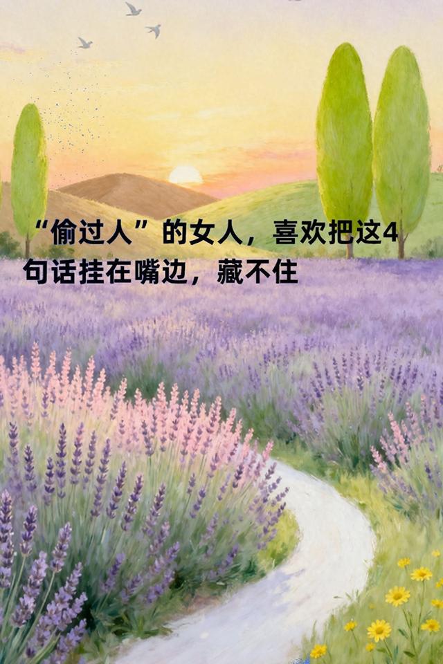 “偷过人”的女人，喜欢把这4句话挂在嘴边，藏不住