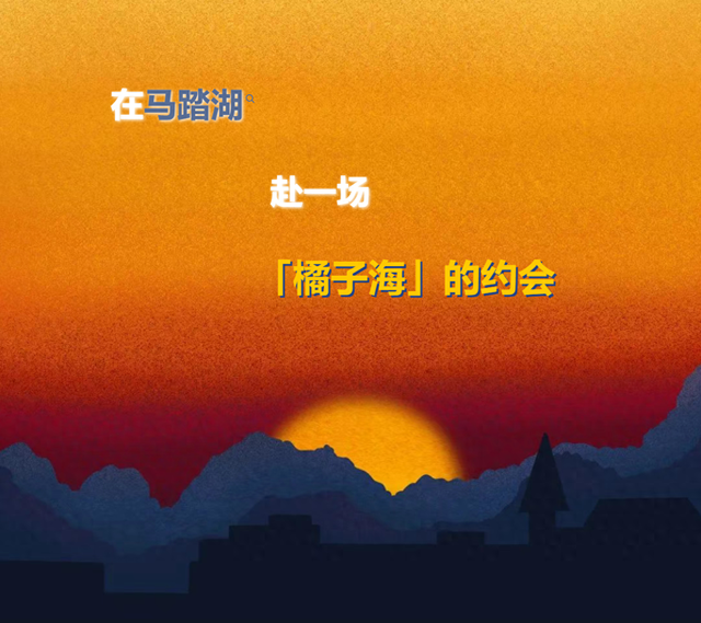 在马踏湖，赴一场「橘子海」的约会→