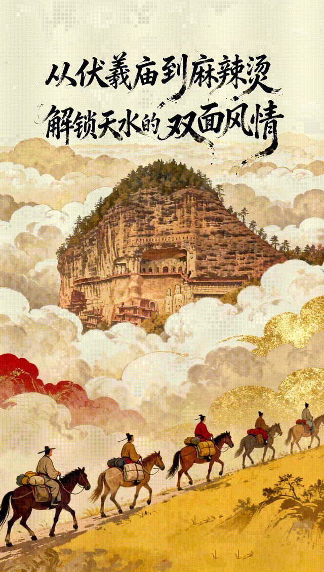 【联动宣传】AI创意｜从伏羲庙到麻辣烫，解锁天水的双面风情