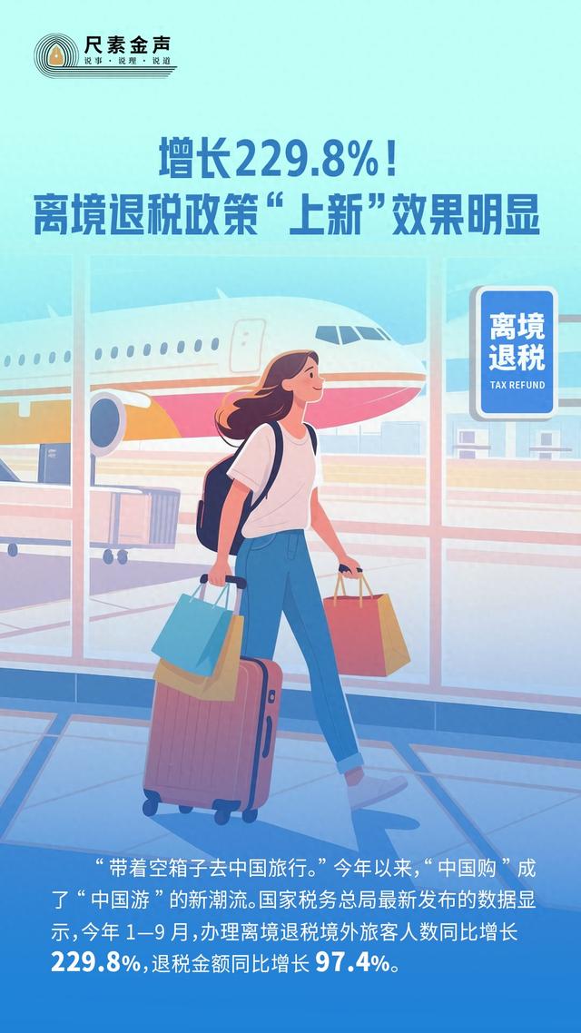 尺素金声｜增长229.8%！离境退税政策“上新	”效果明显