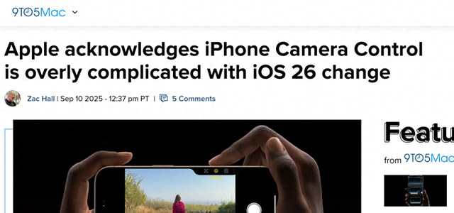 iphone优化（苹果优化iOS 26相机控制体验）