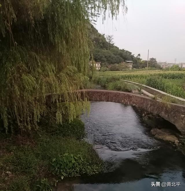 广西南宁市隆安县横跨百朝河上的石拱桥，材料是龙骨而得名龙骨桥