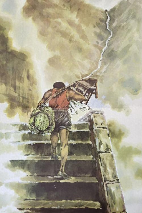 挑山工日均爬3趟，老君山不用无人机，地形不允许还是另有盘算？