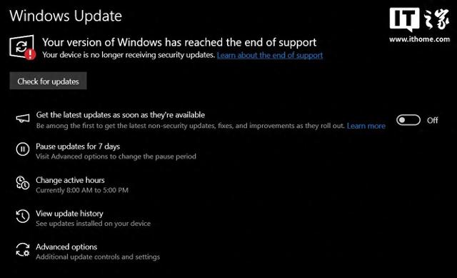 微软承认Win10更新Bug：ESU扩展设备误报终止支持