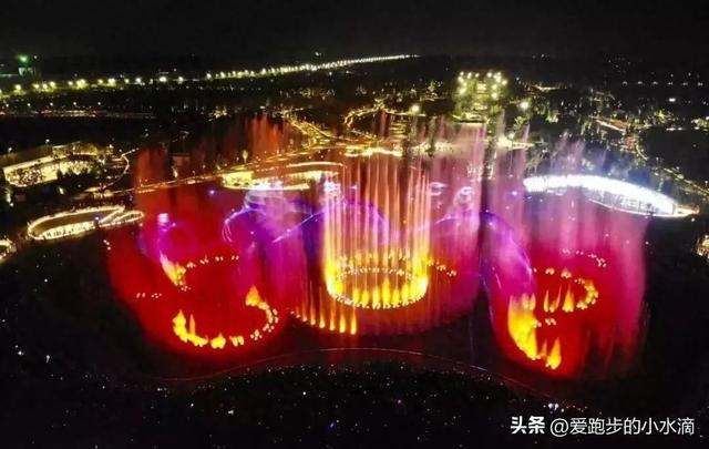 西安秦文明广场水秀：一场穿越千年的水光交响