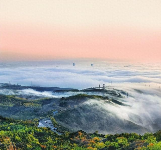 万亩生态园 雨后现云海