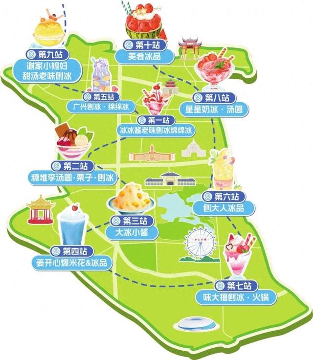 消夏刨冰地图来了，快收藏！
