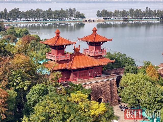武汉东湖磨山披“彩衣”，深秋画卷引客来