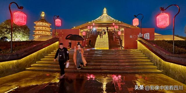 河南洛阳：隋唐洛阳城国家遗址公园夜景美