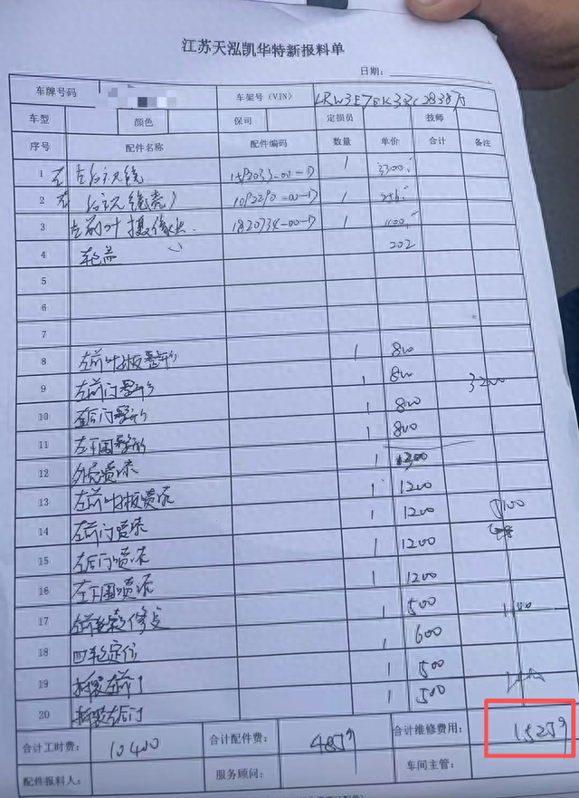 小伙骑车撞特斯拉后赔偿1.5万修车费，4S店发票咋只开了9000元？特斯拉客服回应：调查后由专人回复