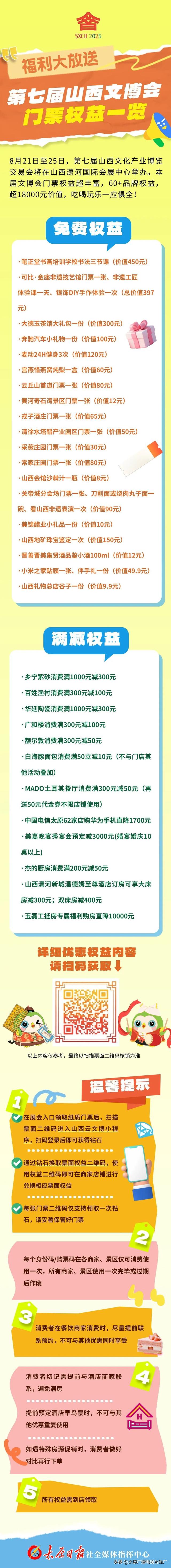 凭山西文博会门票可享这些超值福利！