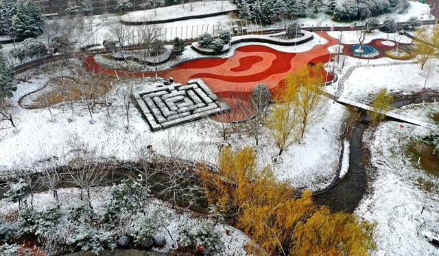 安徽涡阳雪后美景