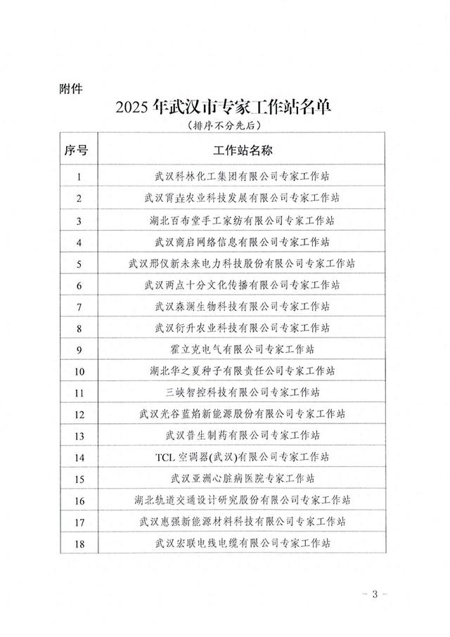 共54家！2025年武汉市专家工作站名单公布