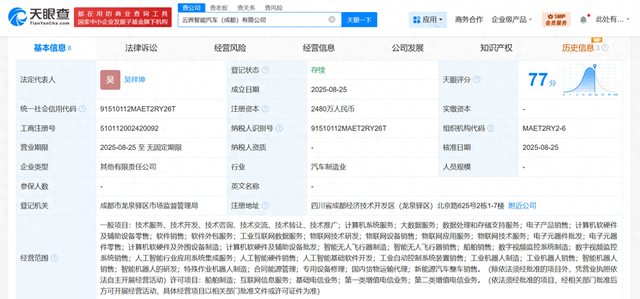 野马汽车等在成都成立智能汽车公司