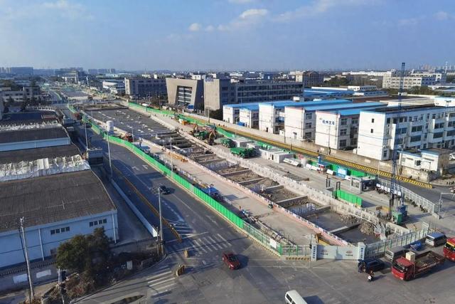 国内单体最长 两层双岛四线 上海市域铁路嘉闵线丰茂路站初具雏形