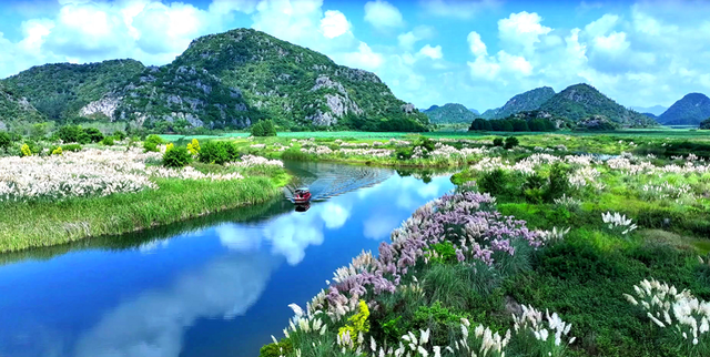 当普者黑落墨初冬，你我皆是画中人