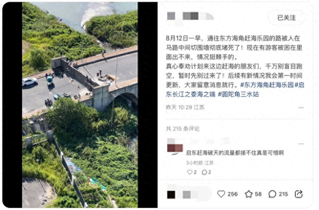 启东网红赶海乐园被拆梯砌墙关闭，管理办回应：运营公司未向文旅局报备