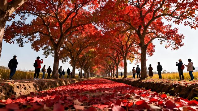 乌桕燃红徽州岸，古村雅韵醉秋颜 —— 塔川红叶深处的秋韵绮梦