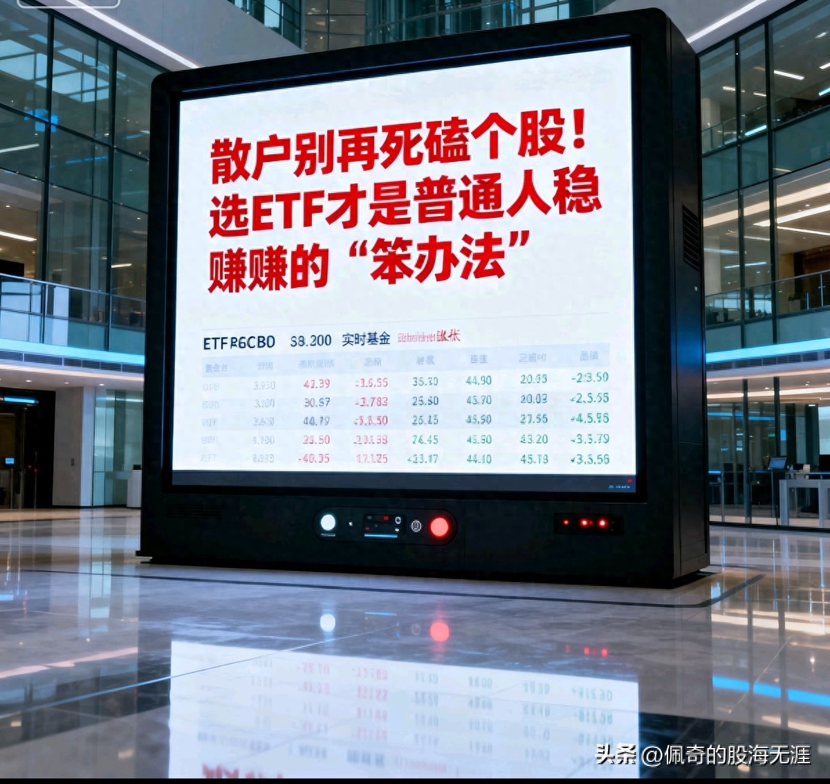 散户别再死磕个股!选ETF才是普通人稳赚的笨办法