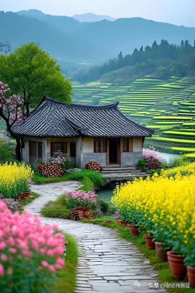 山清水秀，田园风光