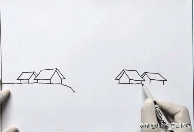 儿童风景画简单好看（儿童简笔画精选彩色风景画绘画步骤）
