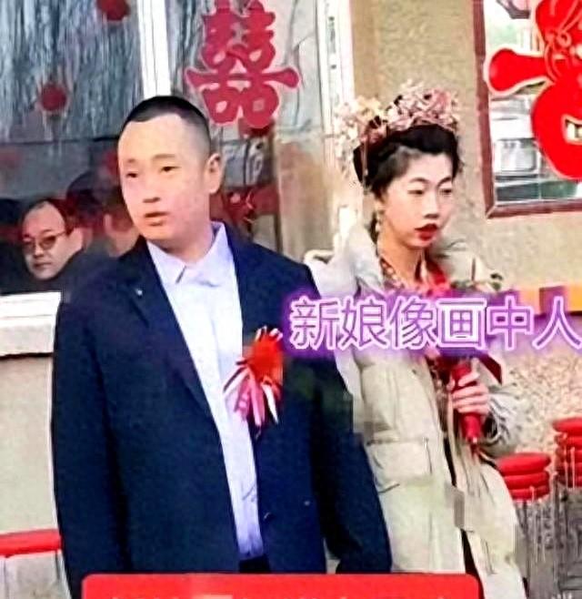 甘肃一男子结婚，新娘因相貌奇特走红	，网友：像仕女图里走出来