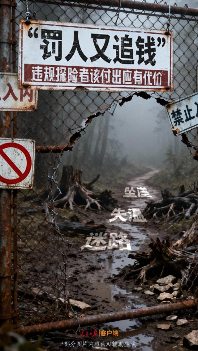 亮“双惩”红牌，违规户外探险该止步了！