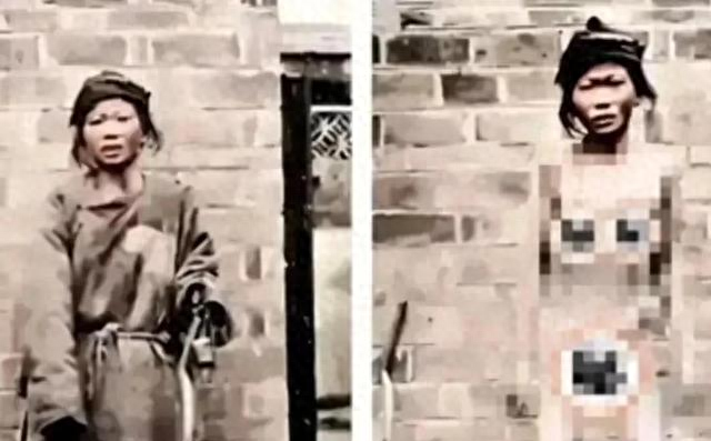 1906年	，一位清朝女子自愿脱下衣服，让洋人拍下这组裸体照片