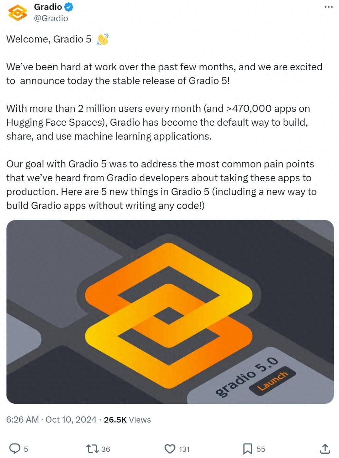 开源软件Gradio上新5大功能,几行Python代码,构建Web应用程序插图1 开源软件Gradio上新5大功能,几行Python代码,构建Web应用程序