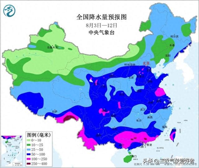本轮强降雨中心已定，明日8月4号天气预报，暴雨大暴雨分布如下!