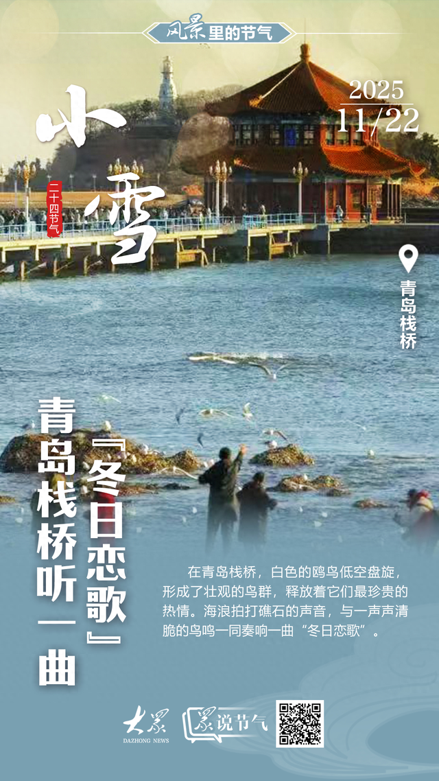 风景里的节气·小雪丨青岛栈桥听一曲“冬日恋歌”