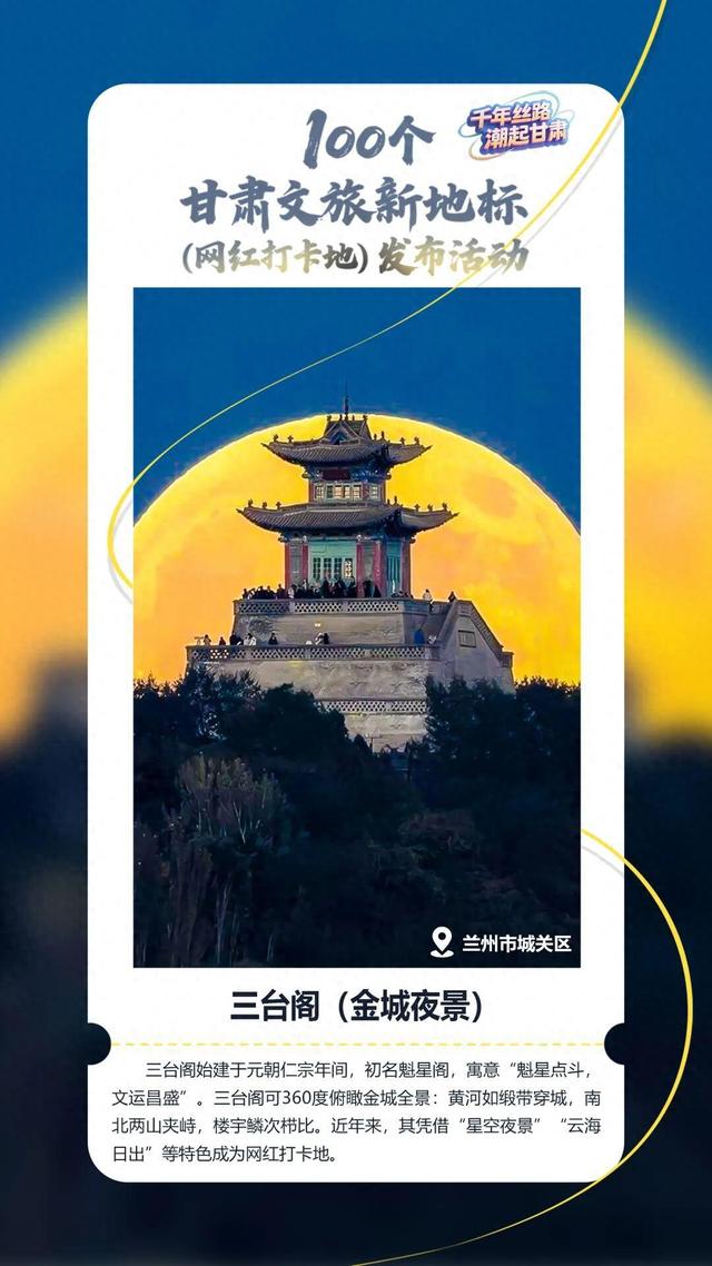 【文旅新地标】三台阁丨金城全景观赏地，黄河夜景核心地标