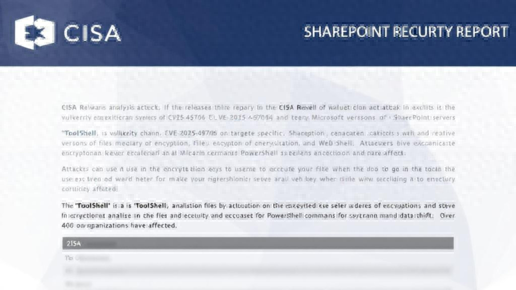 CISA发布SharePoint服务器攻击恶意软件分析报告