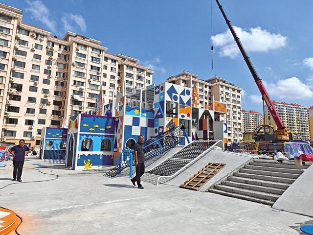 芝罘区新都汇步行街海洋主题游乐场将完工