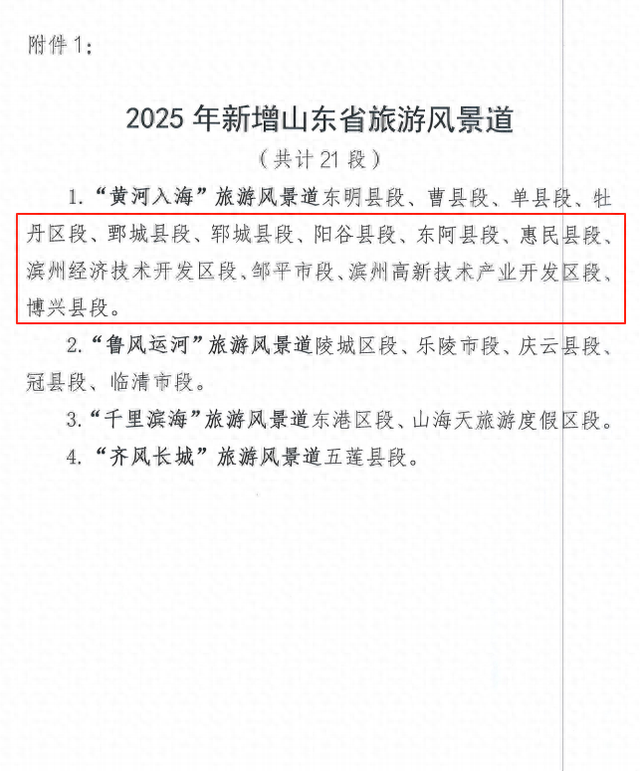 滨州市5段入选！2025年省级旅游风景道公布