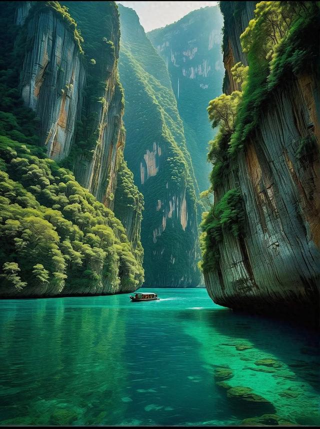 🌄 恩施秘境：地缝悬光，石林溯古，浮桥吻涟漪