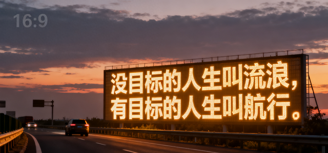 高速路上的灯牌，写着你我的人生答案