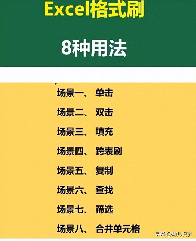 格式刷的快捷键（格式刷你还不知道的用法）