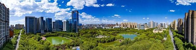 西安中湖公园 绿意盎然 园景如画