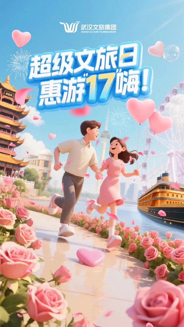 武汉文旅集团“超级文旅日”｜“七夕”版黄鹤楼上线
