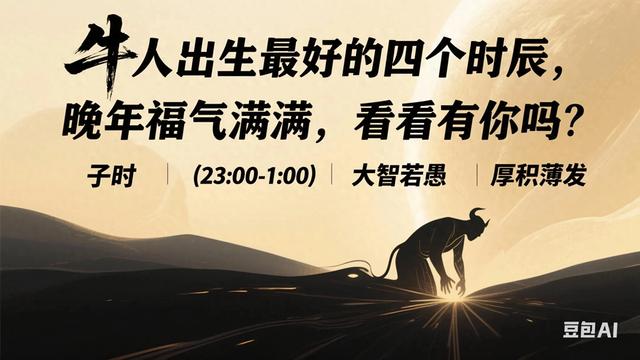 四个大吉时辰出生的牛人，晚年福气满满，看看有你吗？